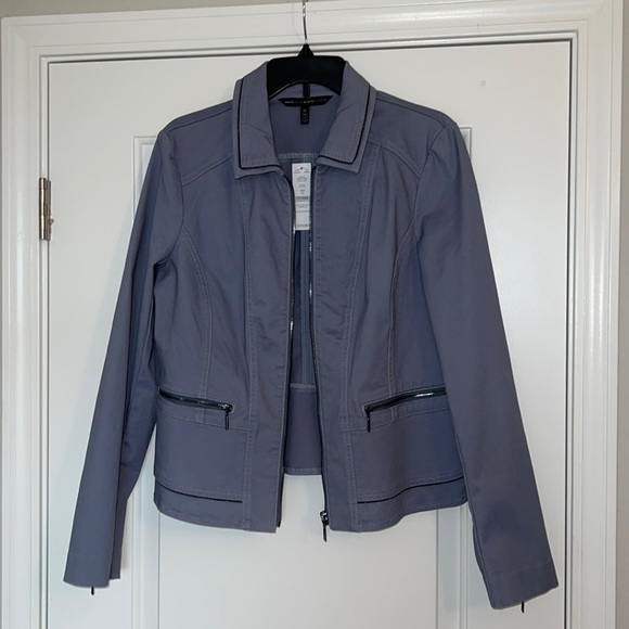 White House Black Market Jackets & Blazers - Blue jacket, zip, size 12. NEW